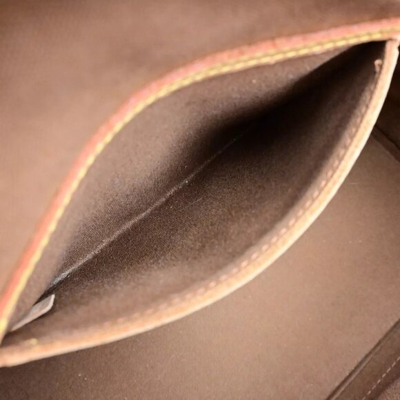 LOUIS VUITTON LV Logo Alma Hand Bag Monogram Leather Brown France 71EB743 - Picture 3 of 15